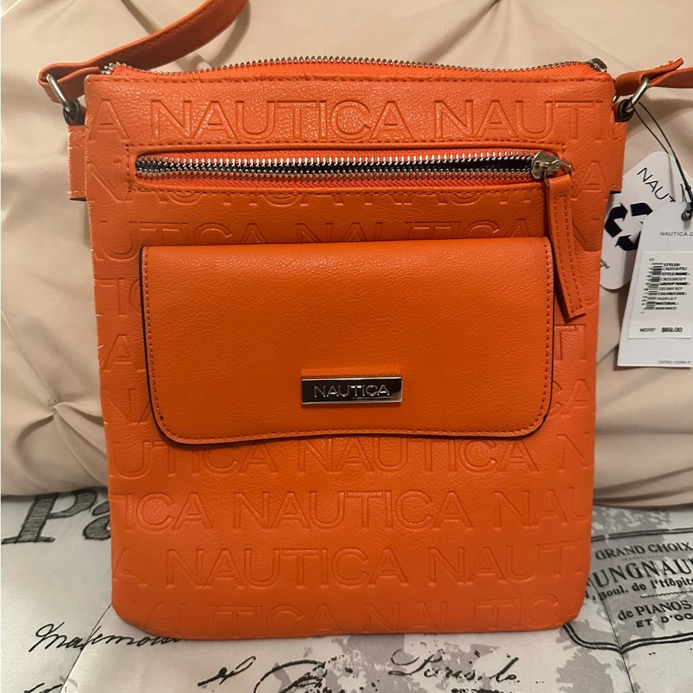 Nautica Delray Largo Orange Crossbody Bag
